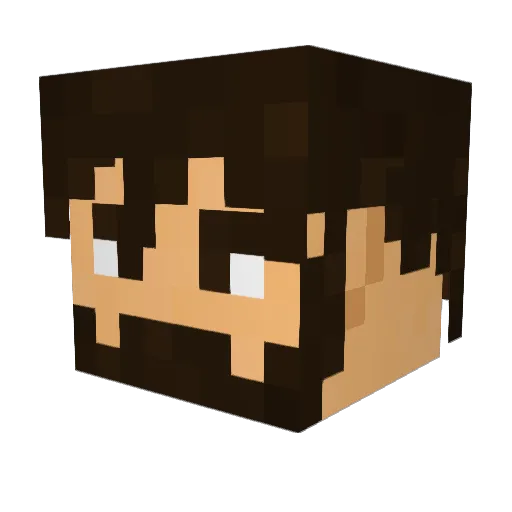 Lordzuzuke Minecraft avatar head, 3D render