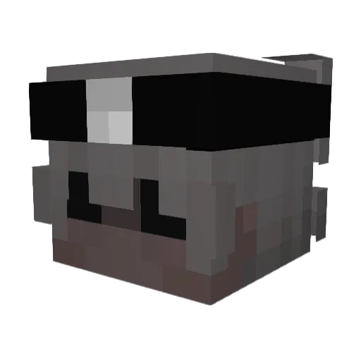 Lore69_ Minecraft avatar head, 3D render