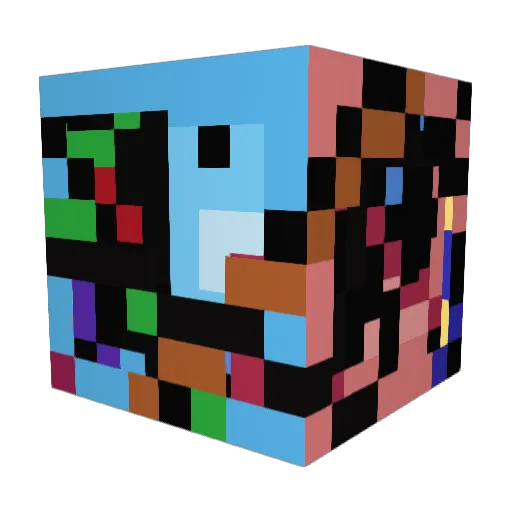 LoreGiu18 Minecraft avatar head, 3D render