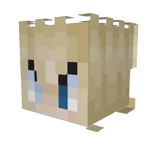 LoreGoblin Minecraft avatar head, 3D render