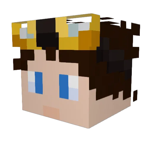 LoreNorvy Minecraft avatar head, 3D render