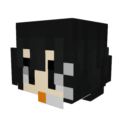 Lorelsket Minecraft avatar head, 3D render