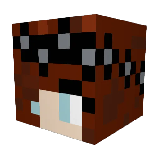 Lorely Minecraft avatar head, 3D render