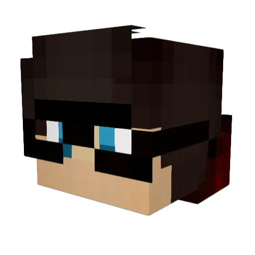 Loremaz Minecraft avatar head, 3D render