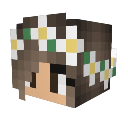 Lorena0812 Minecraft avatar head, 3D render