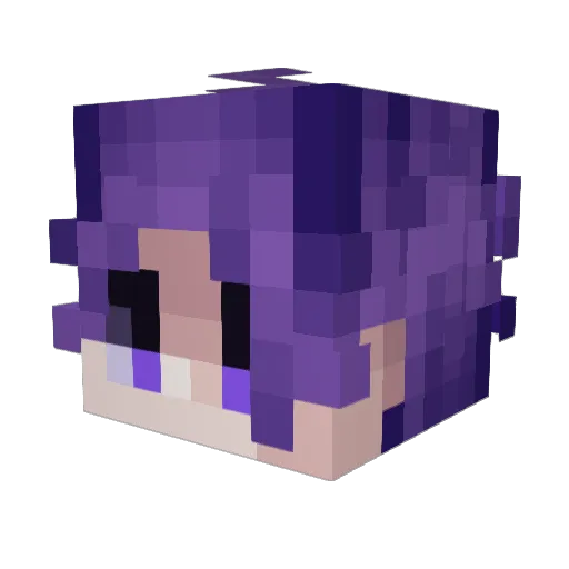 Lorenxu Minecraft avatar head, 3D render