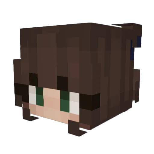 Lorenza_Aha Minecraft avatar head, 3D render