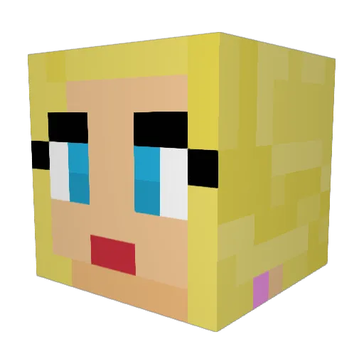 Lorenzen02 Minecraft avatar head, 3D render