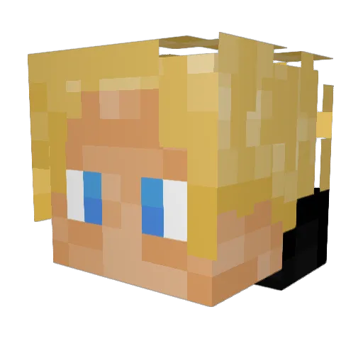 LorenzoK32 Minecraft avatar head, 3D render