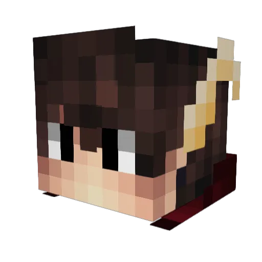 LorenzoPang Minecraft avatar head, 3D render