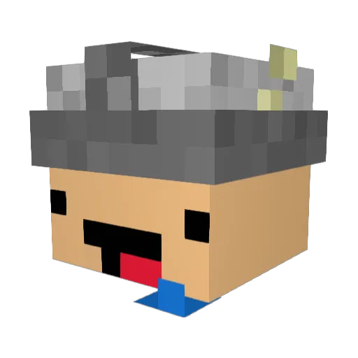 LorenzoTheHeavy Minecraft avatar head, 3D render