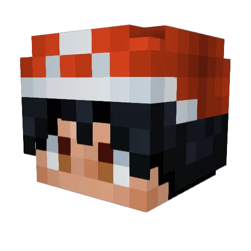 Lorethan Minecraft avatar head, 3D render