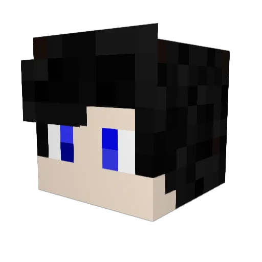 Lorfix Minecraft avatar head, 3D render