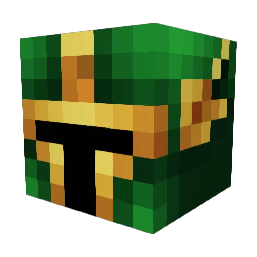 LorianKnight Minecraft avatar head, 3D render