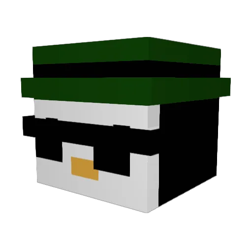 LorianZn Minecraft avatar head, 3D render