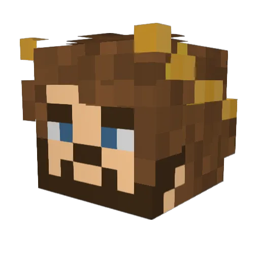 Loric_X Minecraft avatar head, 3D render