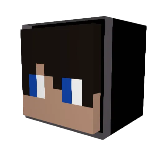 Loricobori Minecraft avatar head, 3D render