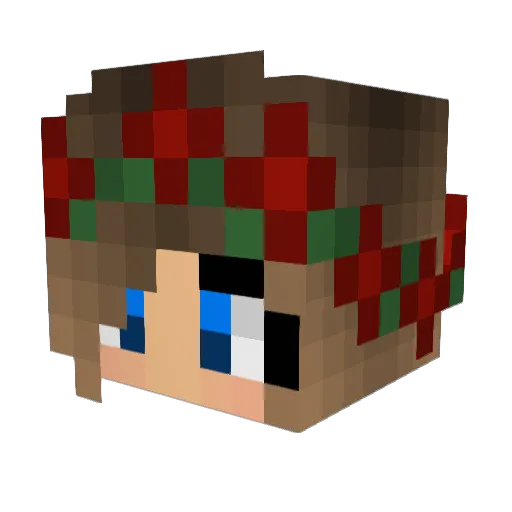 Lorie_ Minecraft avatar head, 3D render