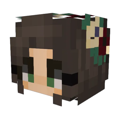 Lorienn_ Minecraft avatar head, 3D render