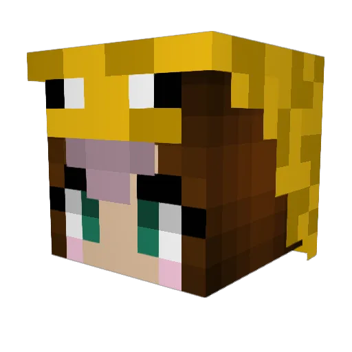 Loriloz Minecraft avatar head, 3D render