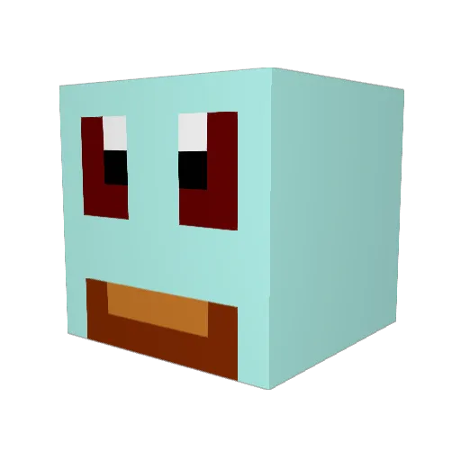 Lorington Minecraft avatar head, 3D render