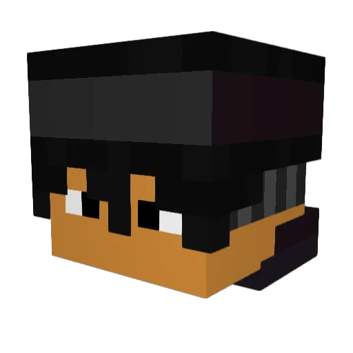 LorisMbz Minecraft avatar head, 3D render