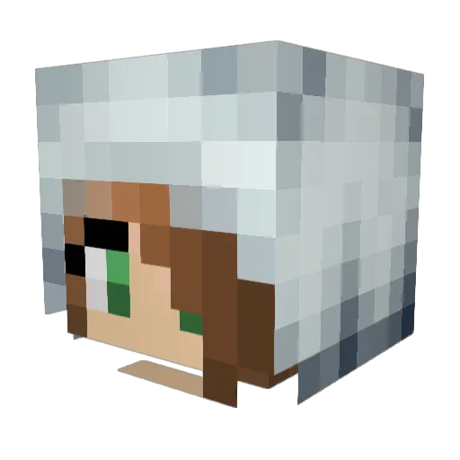 Lorissaaa Minecraft avatar head, 3D render