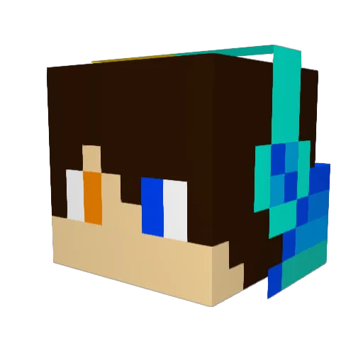 Loriticus Minecraft avatar head, 3D render