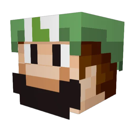 Loro737 Minecraft avatar head, 3D render