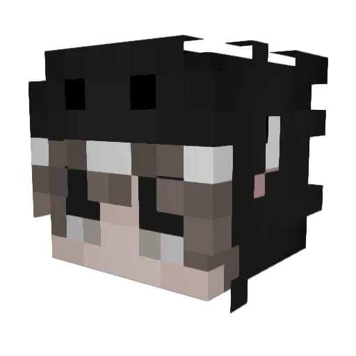 Lorqud Minecraft avatar head, 3D render
