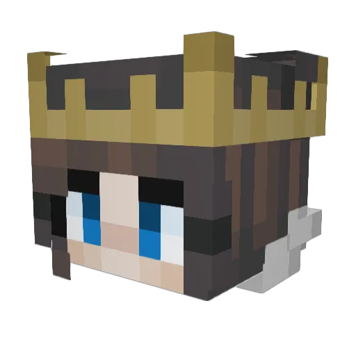Lorredica Minecraft avatar head, 3D render