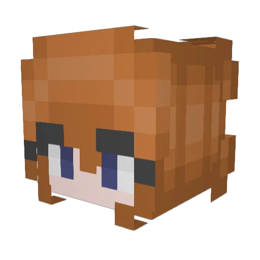 Lorrt Minecraft avatar head, 3D render