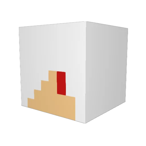 Lortegud Minecraft avatar head, 3D render