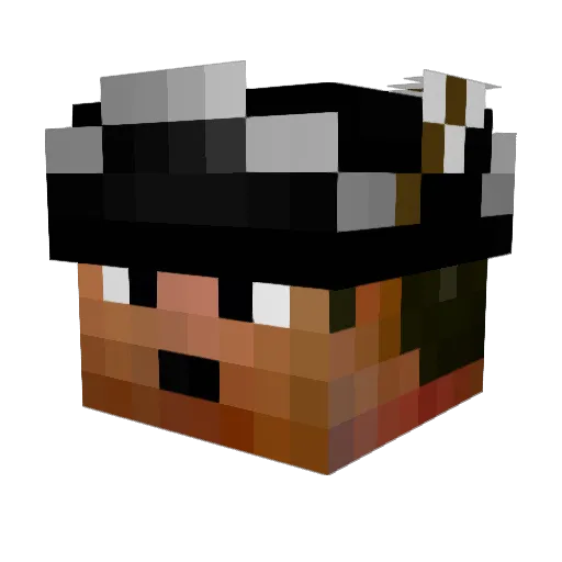 Lorteth Minecraft avatar head, 3D render
