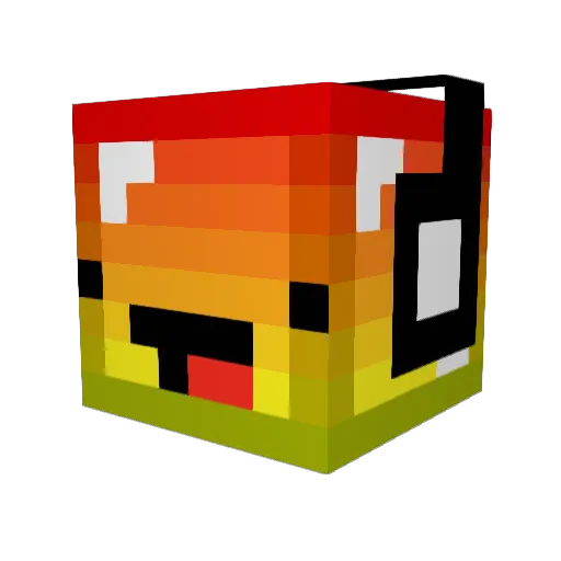 Lory22 Minecraft avatar head, 3D render