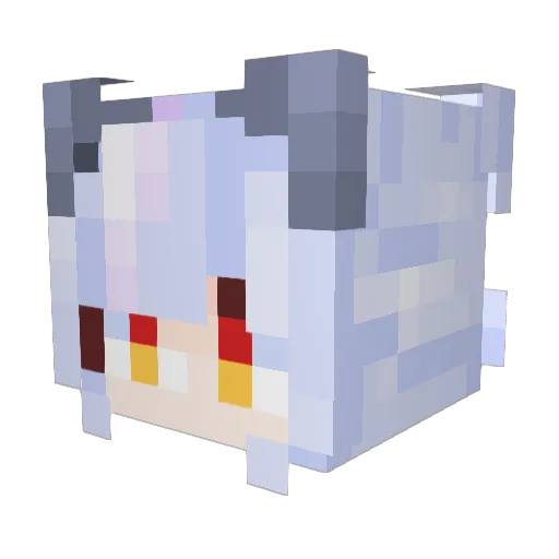 LoryAnvoled Minecraft avatar head, 3D render