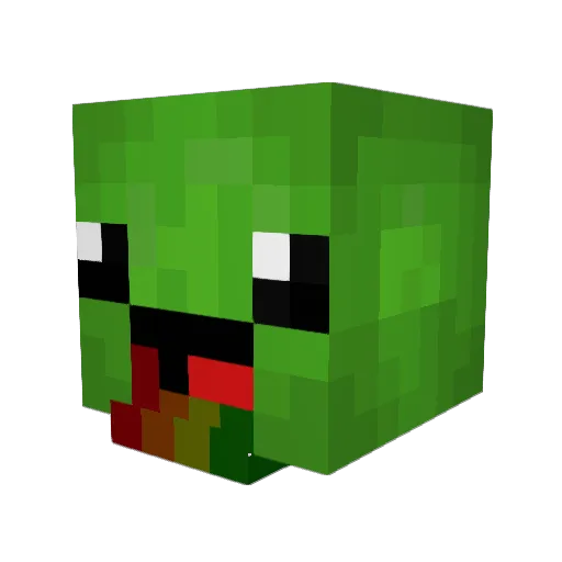 LoryClapYou Minecraft avatar head, 3D render