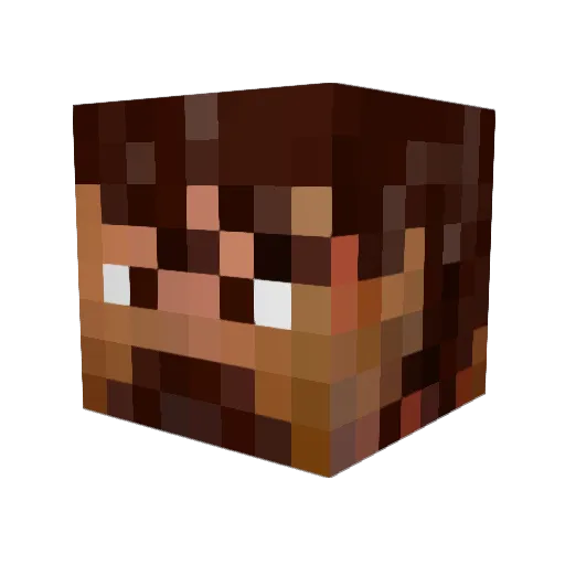 LoryMaster Minecraft avatar head, 3D render