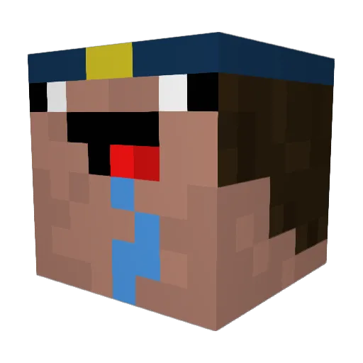 LosDias Minecraft avatar head, 3D render