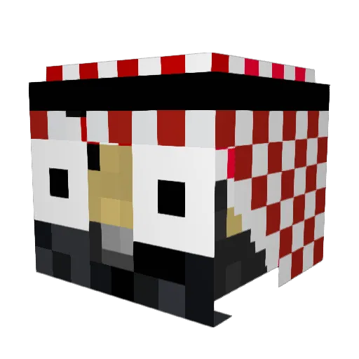 LosFreddy Minecraft avatar head, 3D render