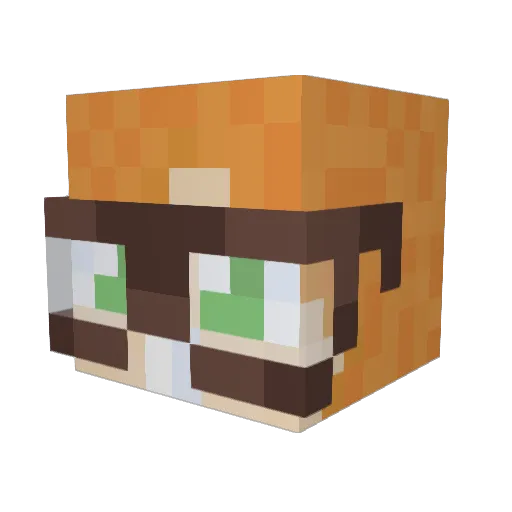 LosHomikos Minecraft avatar head, 3D render