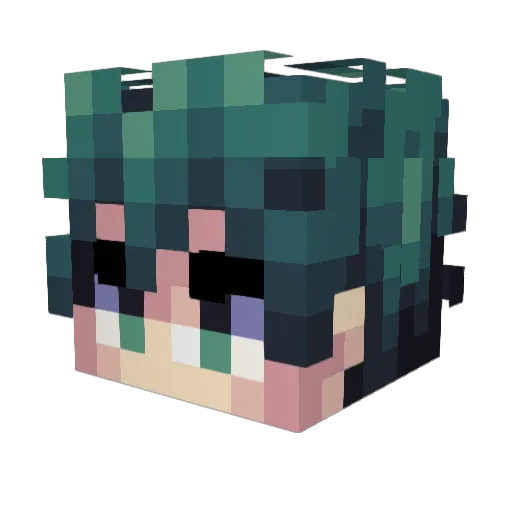 LoseDaughter_Mic Minecraft avatar head, 3D render