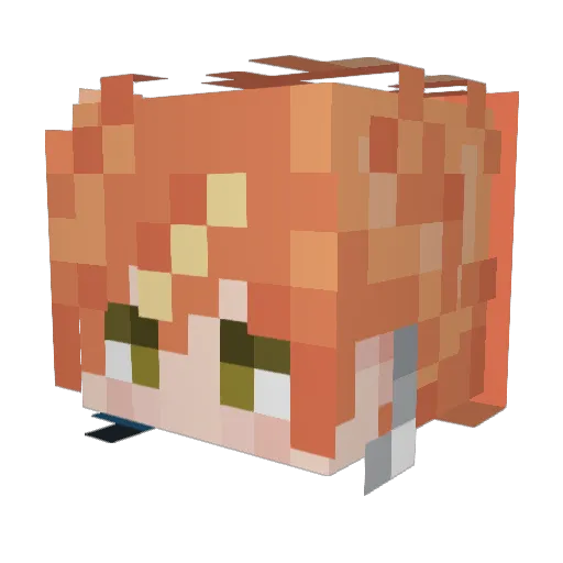 LoseZen Minecraft avatar head, 3D render
