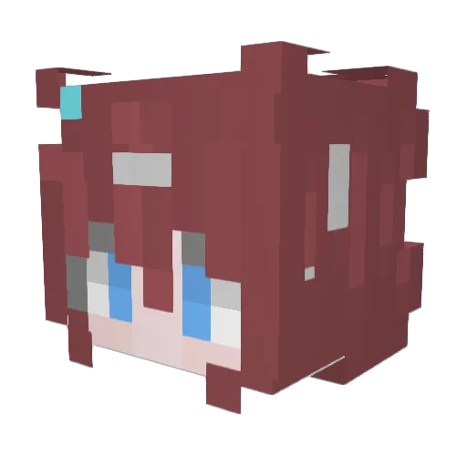 Losefacejp Minecraft avatar head, 3D render