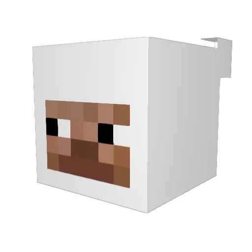 Loseh Minecraft avatar head, 3D render