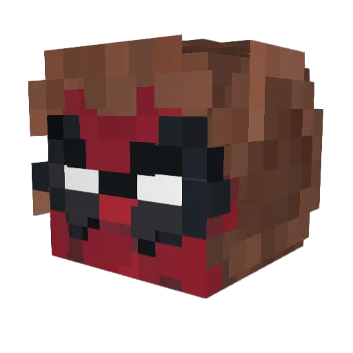 LoserCon Minecraft avatar head, 3D render