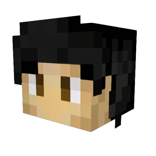 LoserLIVE Minecraft avatar head, 3D render