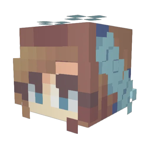 LoserLobster Minecraft avatar head, 3D render