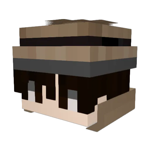 LoserSenpai Minecraft avatar head, 3D render