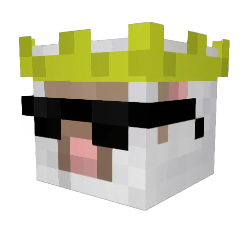 LoserSheep Minecraft avatar head, 3D render